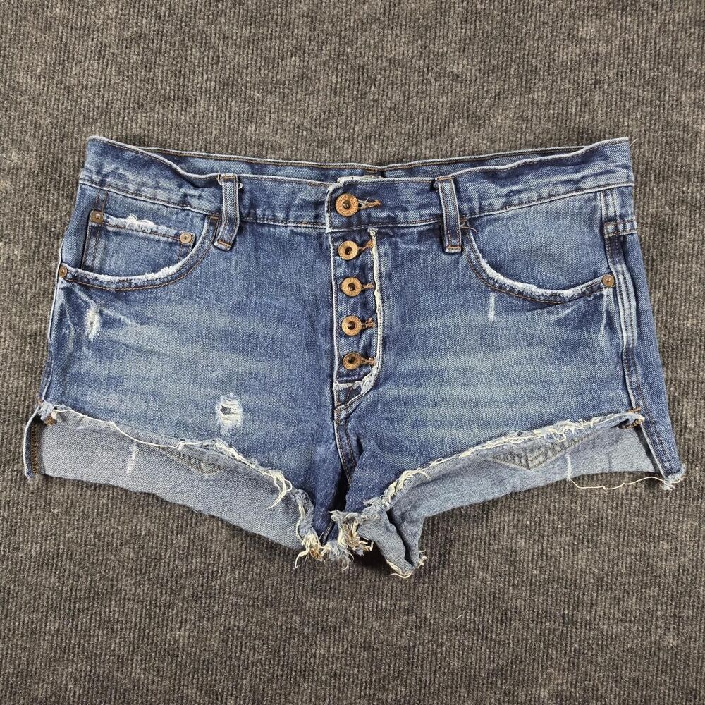 Free-people Women's Blue and Navy Shorts
